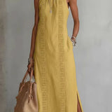 Sleeveless Linen Maxi Dress