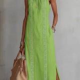 Sleeveless Linen Maxi Dress