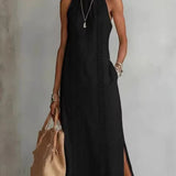 Sleeveless Linen Maxi Dress
