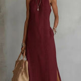 Sleeveless Linen Maxi Dress