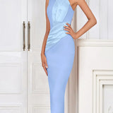 One-Shoulder Pink Asymmetrical Evening Gown