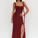 Slim Slit Sleeveless Summer Midi Dress