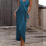 Stylish Unique Strappy French Halter Midi Dresses
