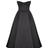 Black Tulle Midi Dress