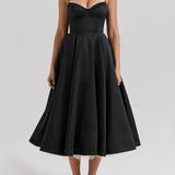 Black Tulle Midi Dress