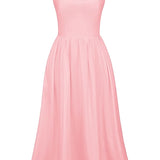 Rose Pink Cotton Corset Sundress