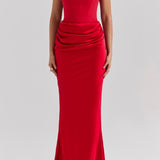 Scarlet Strapless Corset Maxi Dress