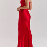 Scarlet Strapless Corset Maxi Dress