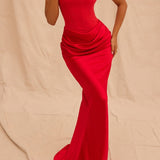 Scarlet Strapless Corset Maxi Dress