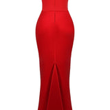Scarlet Strapless Corset Maxi Dress