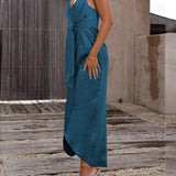 Stylish Unique Strappy French Halter Midi Dresses