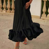 Flounce Bustier Maxi Dress