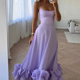 Flounce Bustier Maxi Dress