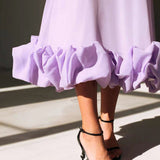 Flounce Bustier Maxi Dress