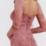 Pink Print Corset Dress