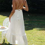 Chiffon Ruffle Midi Dress