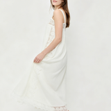 The Lace Linen Midi Dress