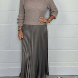 Pleated Panel Dress