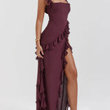 Mulberry Ruffle Maxi Dress