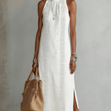 Sleeveless Linen Maxi Dress