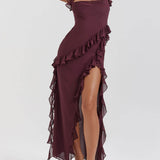 Mulberry Ruffle Maxi Dress