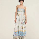 Creative Print Beach Dress