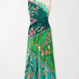 Satin Twist Printed Dress
