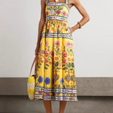 Casual Strapless Midi Dress