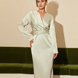 Premium Feel Tailored Waist-Defining Midi Dress