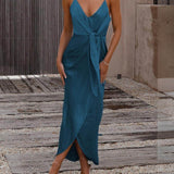 Stylish Unique Strappy French Halter Midi Dresses