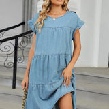 Summer Loose Fit Pullover Denim Dress
