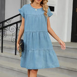 Summer Loose Fit Pullover Denim Dress