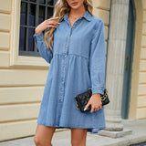 Relaxed Fit Denim Midi Dress