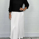 Pleated Panel Dress