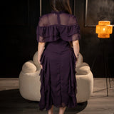 Misty Violet – Layered Chiffon Gown