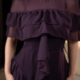 Misty Violet – Layered Chiffon Gown