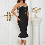 Sexy Spaghetti Strap Fishtail Dress