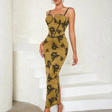 Floral Slit Bodycon Dress