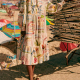 Printed Cotton And Linen Dress