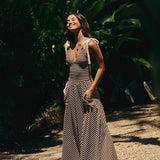 Resort Backless Tie V-neck Dress
