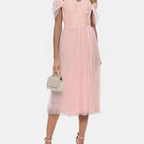 Mesh Panel Tube Dress