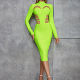 Vintage Cutout Backless Bandage Dress