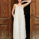 The Lace Linen Midi Dress