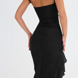 Casual Sleeveless Ruffle Midi Dress