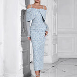 Elegant One-Shoulder Floral Mesh Dress
