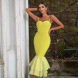 Vintage Square Neck Bodycon Dress
