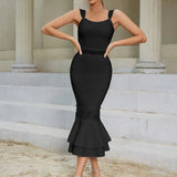 Sexy Lace Bandage Fish-tail Dress