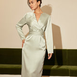 Premium Feel Tailored Waist-Defining Midi Dress