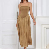 Sleeveless Ruched Maxi Dress
