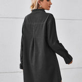 Loose-Fit Washed Denim Dress